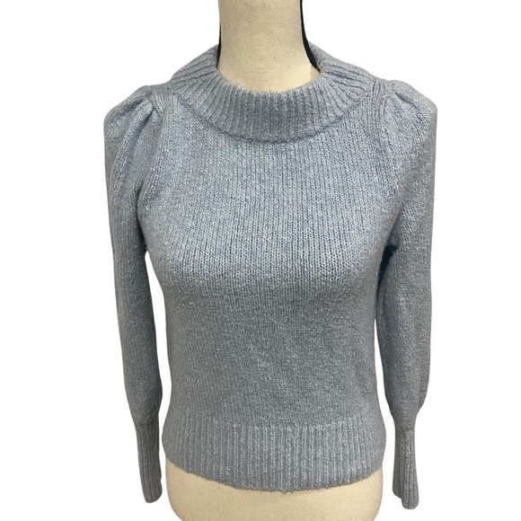 Maeve Anthropologie Women’s Blue Gray Cowl & Turtlenecks Sweater Size XS - Picture 1 of 14